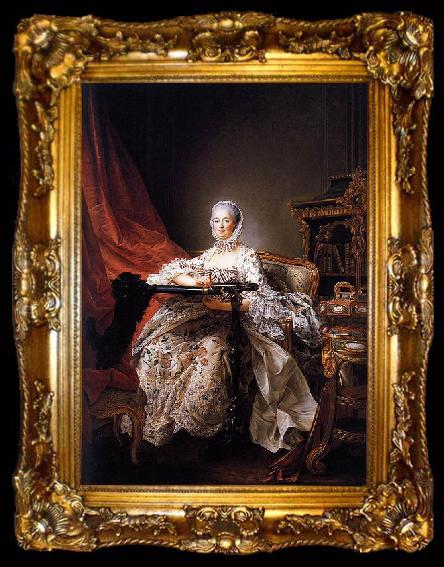 framed  Francois-Hubert Drouais Portrait of, ta009-2